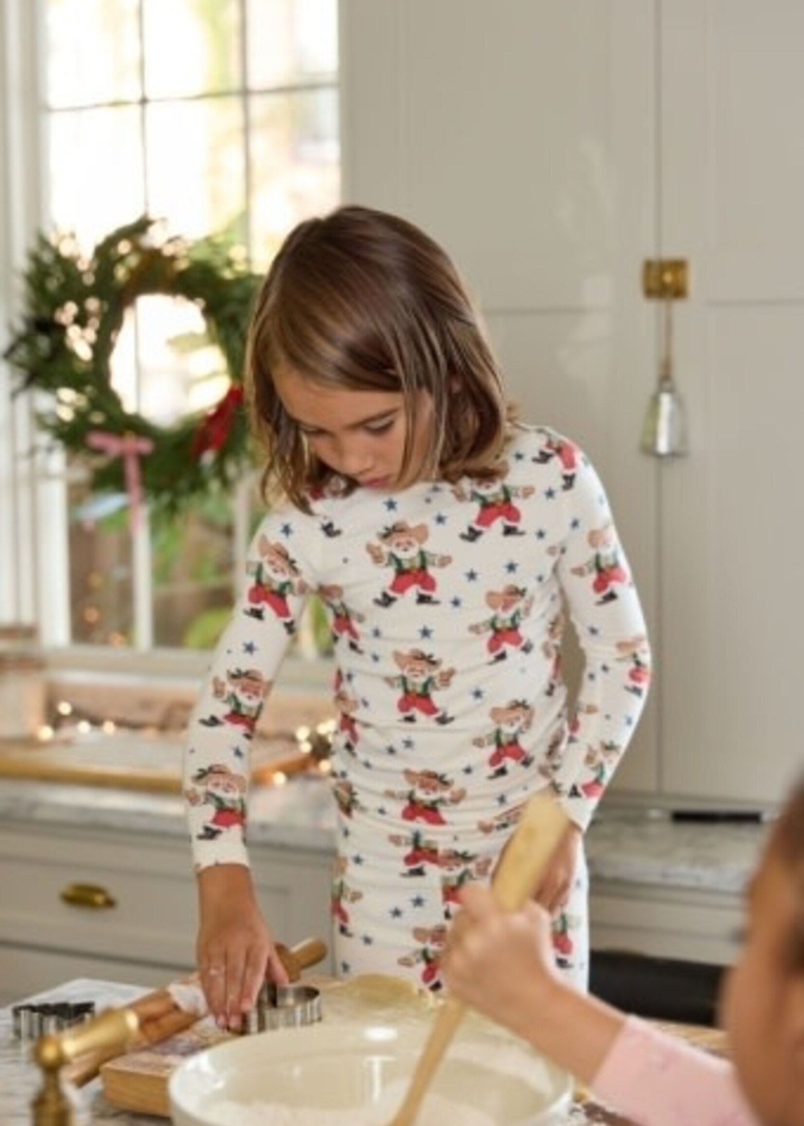 Pink Chicken kids bamboo pj set - western santas