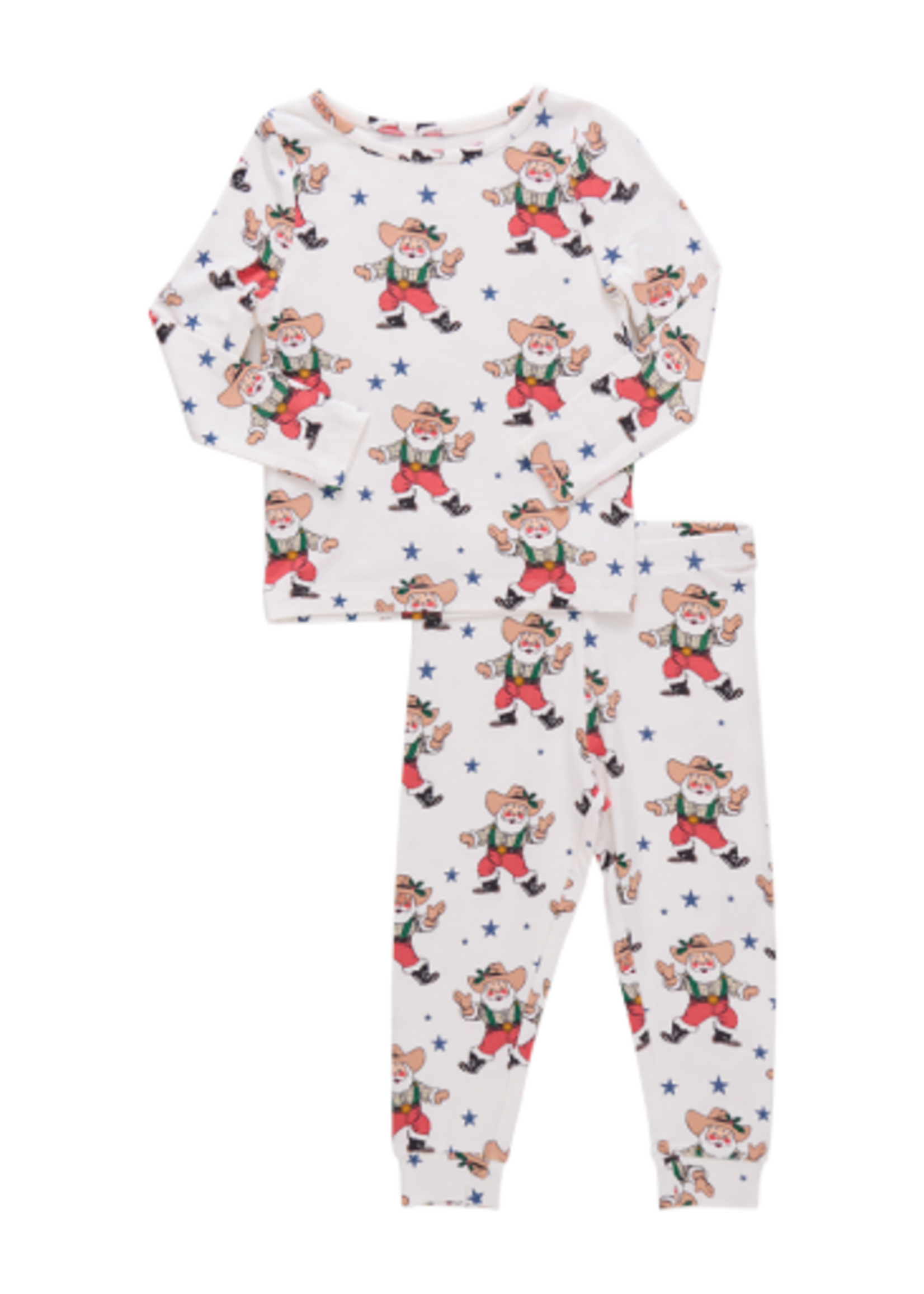 Pink Chicken kids bamboo pj set - western santas