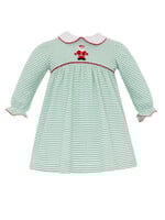Petit Bebe Santa Girl Stripe dress L/S