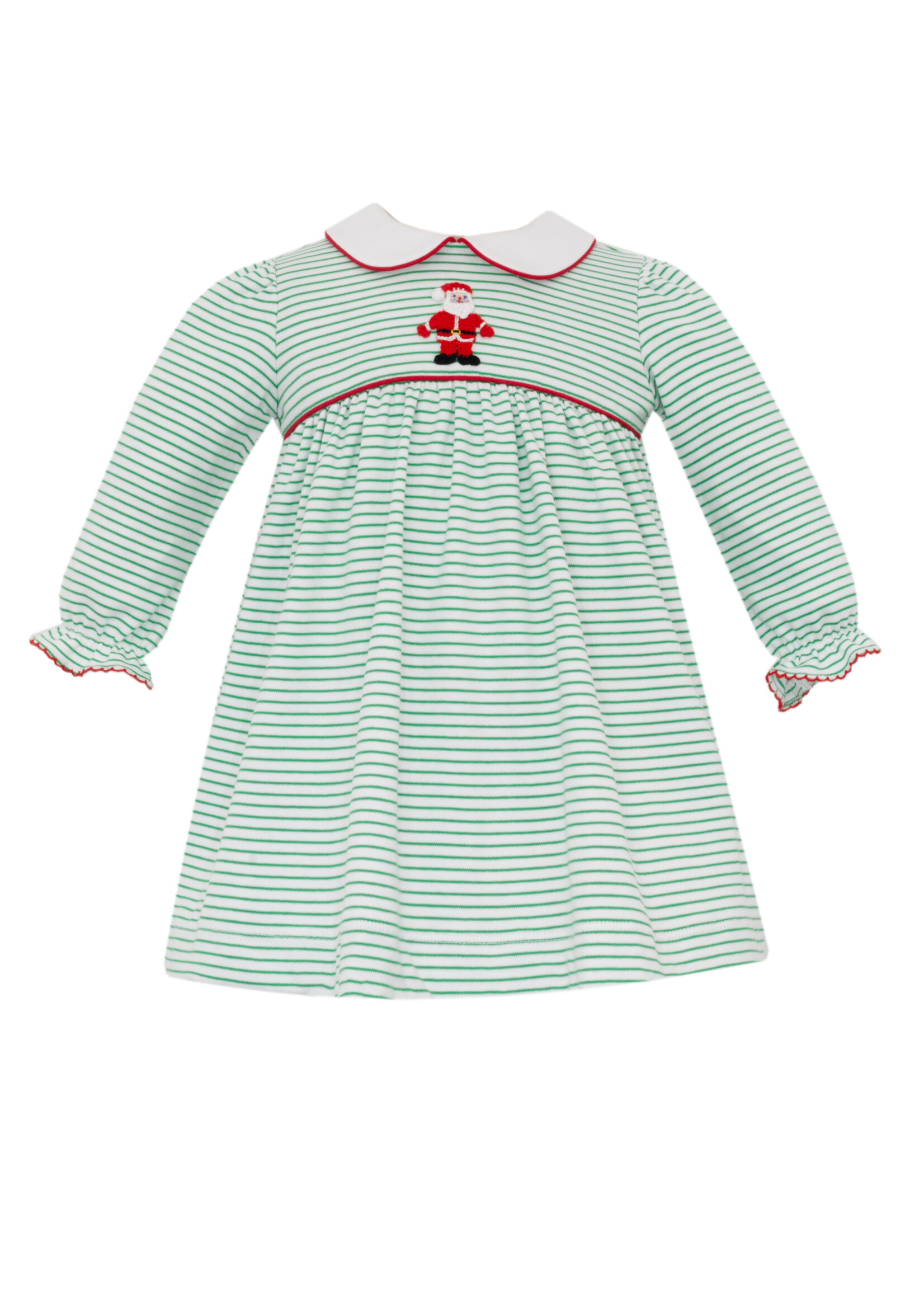 Petit Bebe Santa Girl Stripe dress L/S