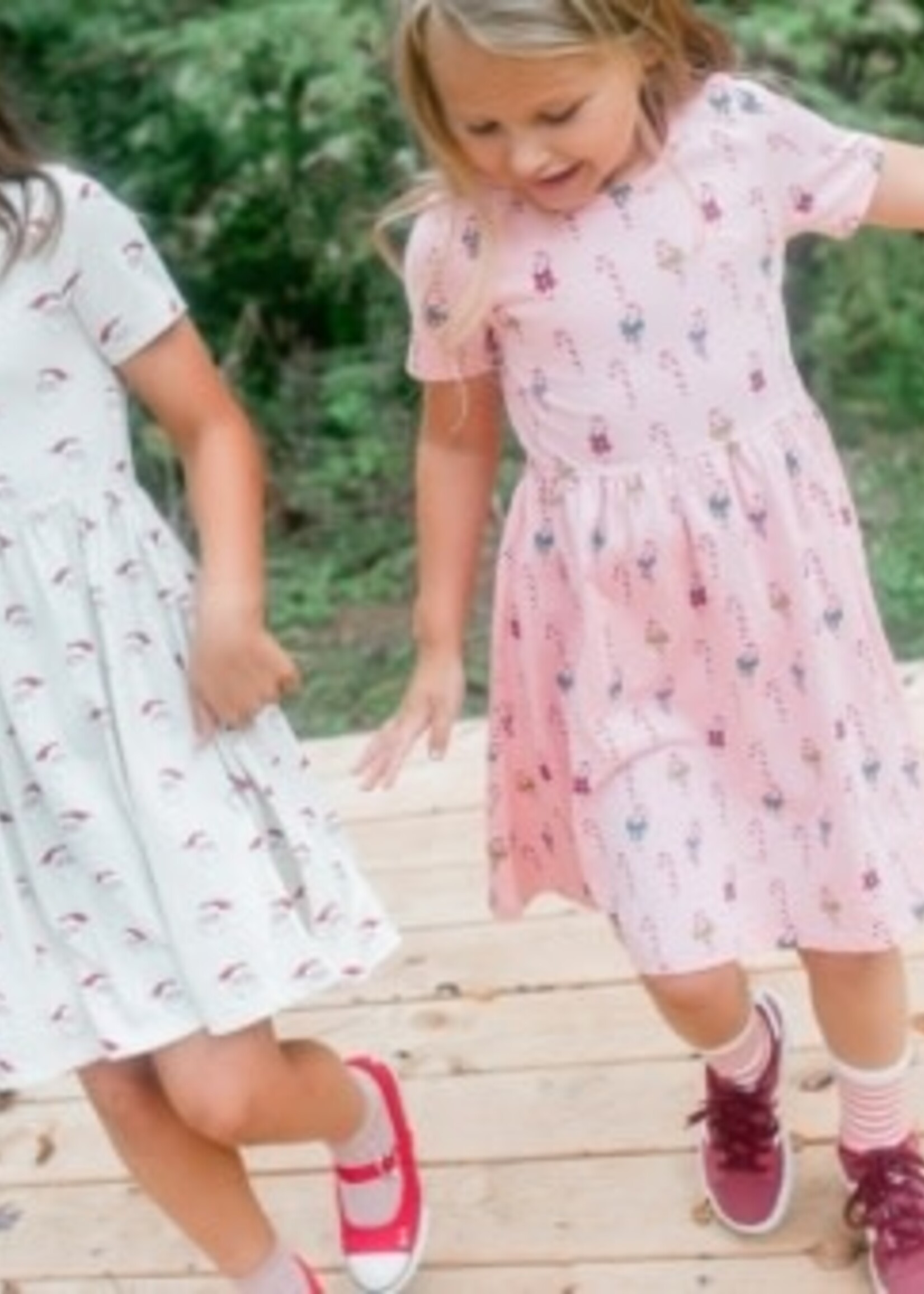 Pink Chicken sunny dress - mini candy canes