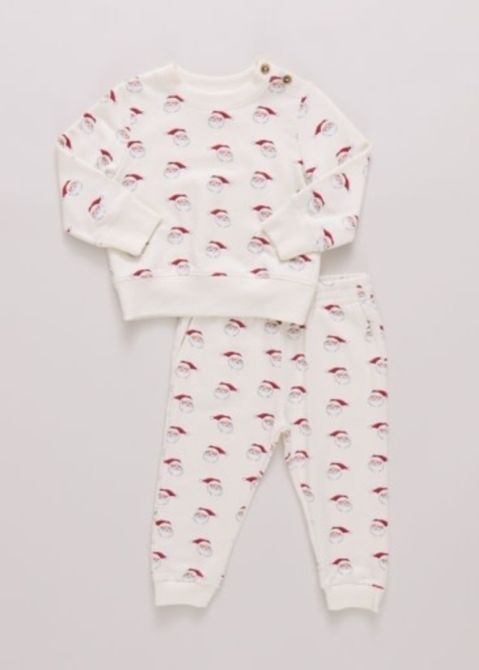 Pink Chicken baby jax jogger set - mini santa
