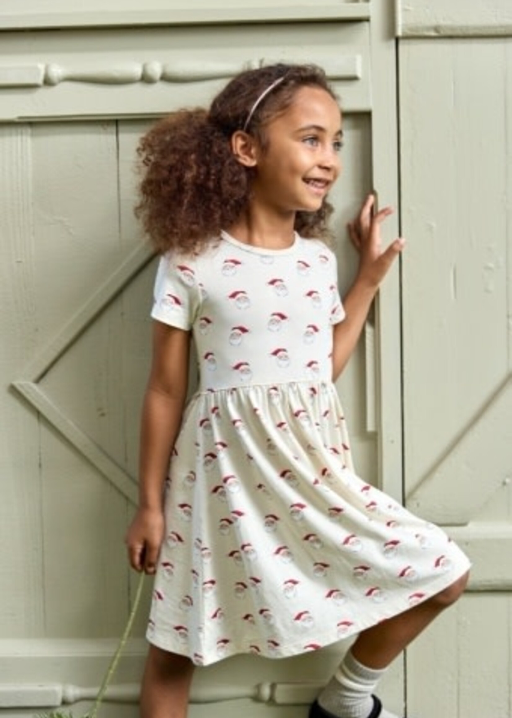 Pink Chicken sunny dress - mini santa