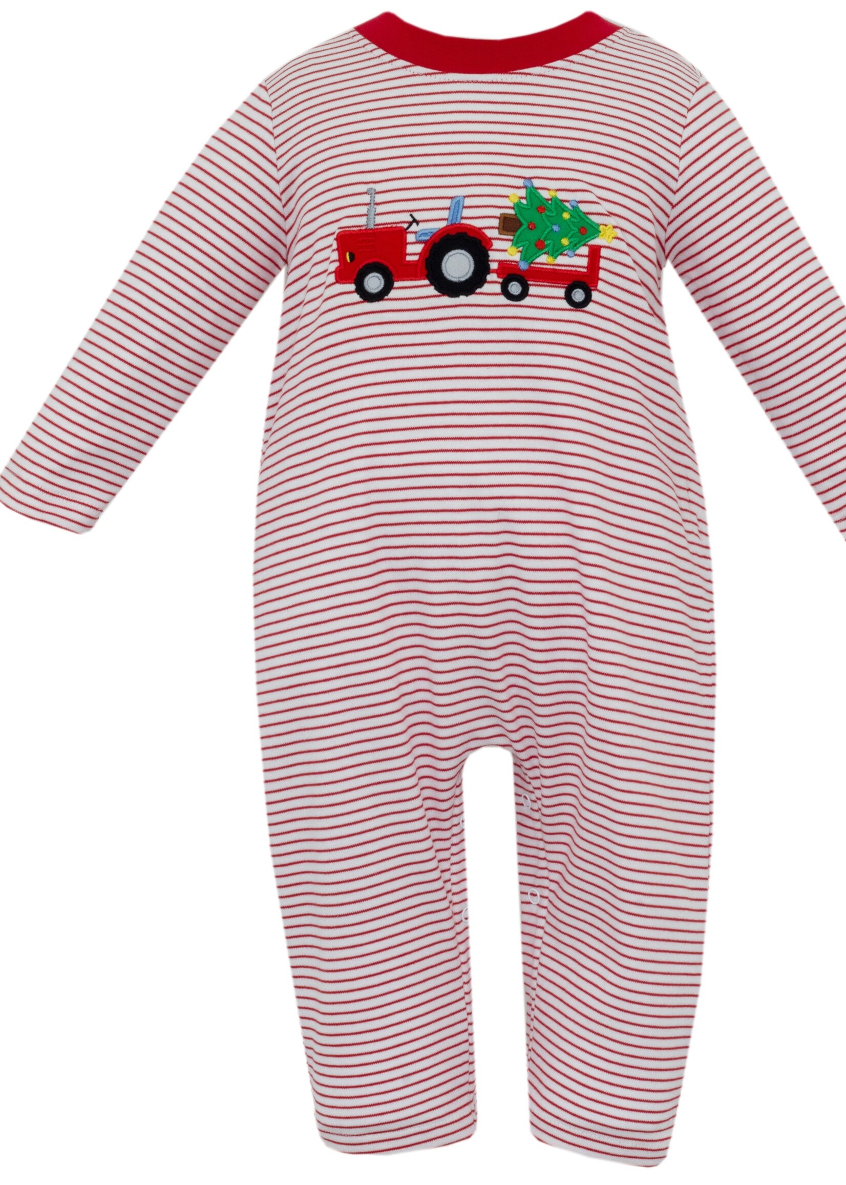 Claire and Charlie TRACTOR WITH TREE Long Romper