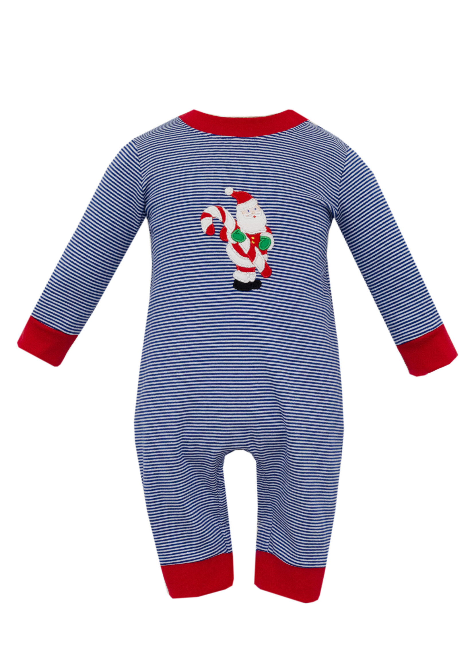 Claire and Charlie Santa Boys Long Romper