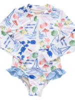 Pink Chicken girls arden suit - island multi