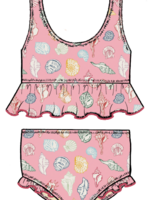 Pink Chicken girls palmer tankini - pink seashells