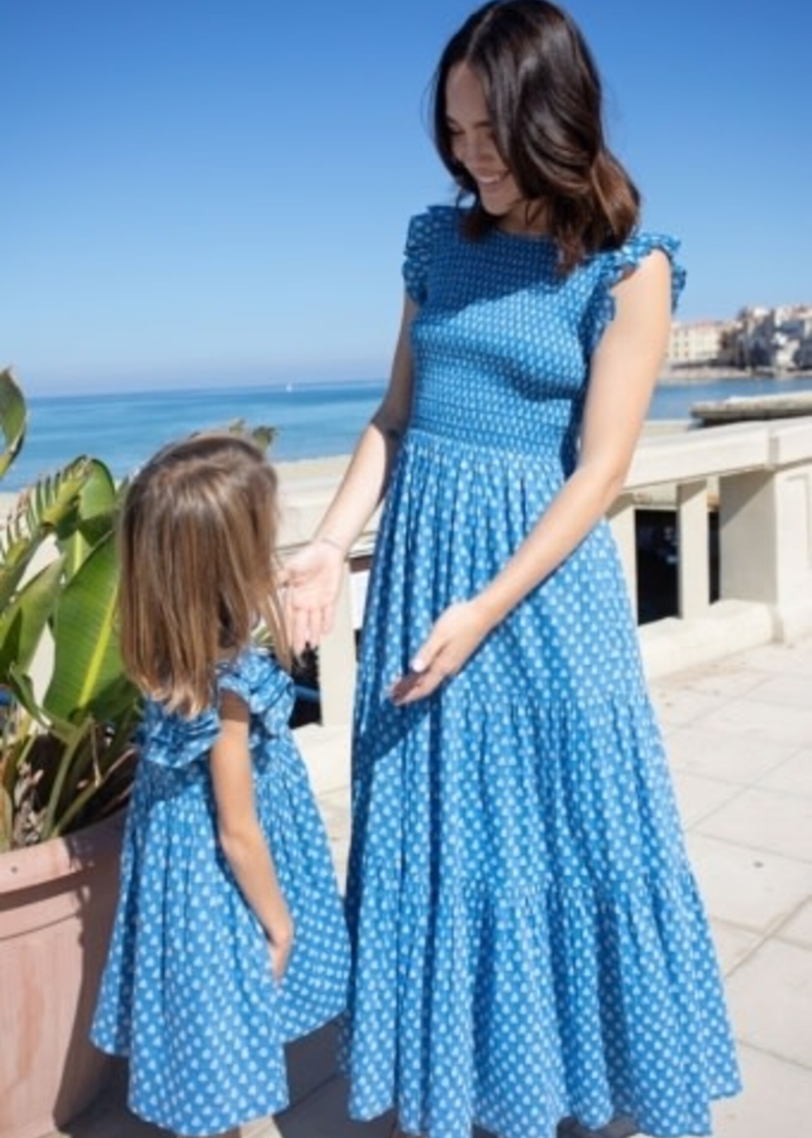 Pink Chicken womens sen dress - blue tear drop