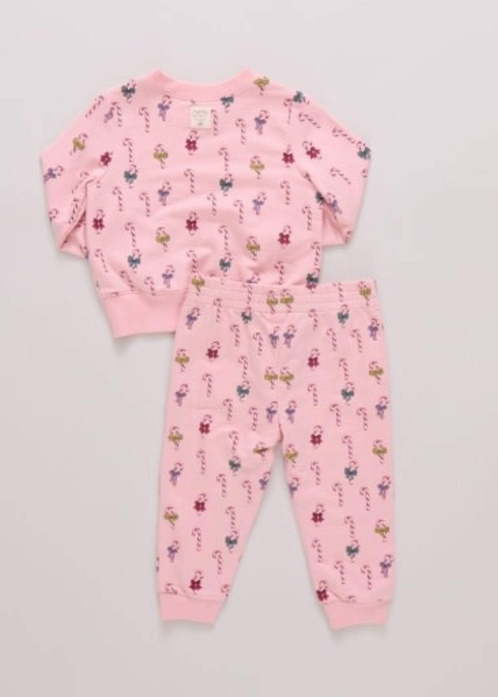 Pink Chicken baby jax jogger set - mini candy cane