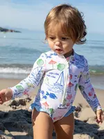 Pink Chicken baby girls arden suit - island multi