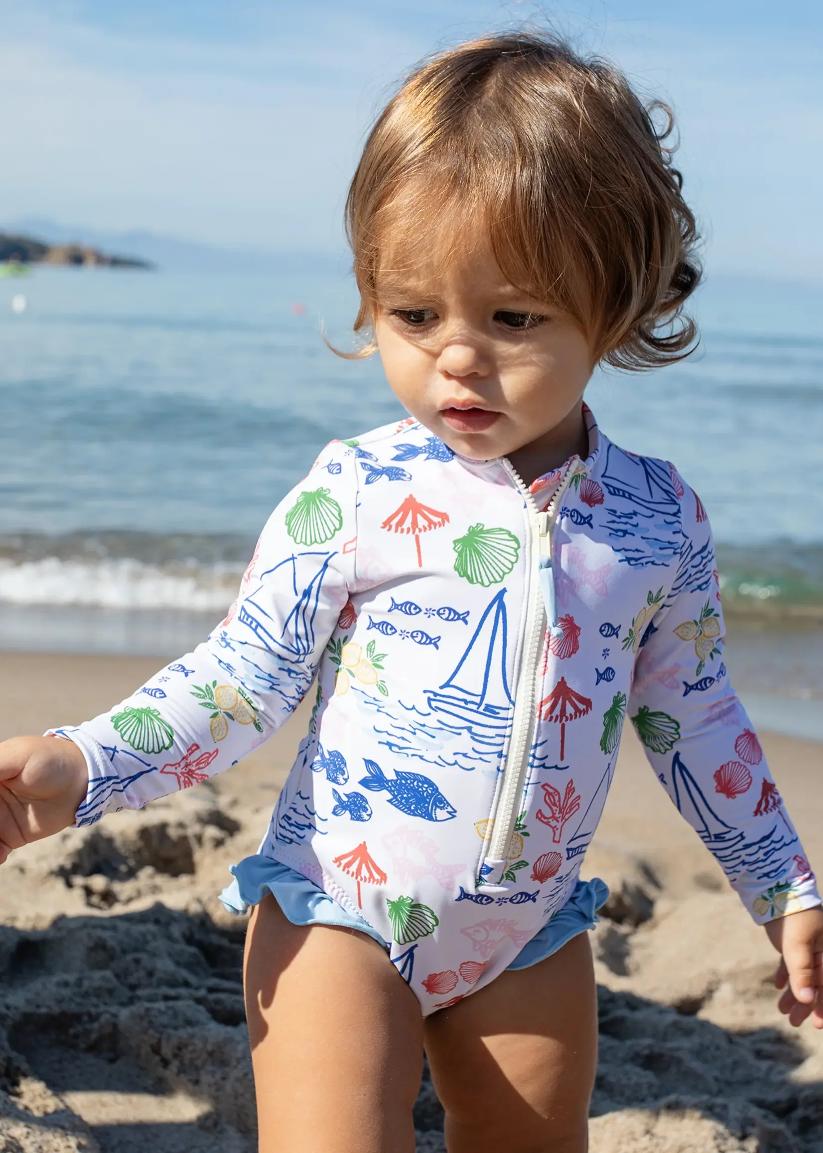 Pink Chicken baby girls arden suit - island multi