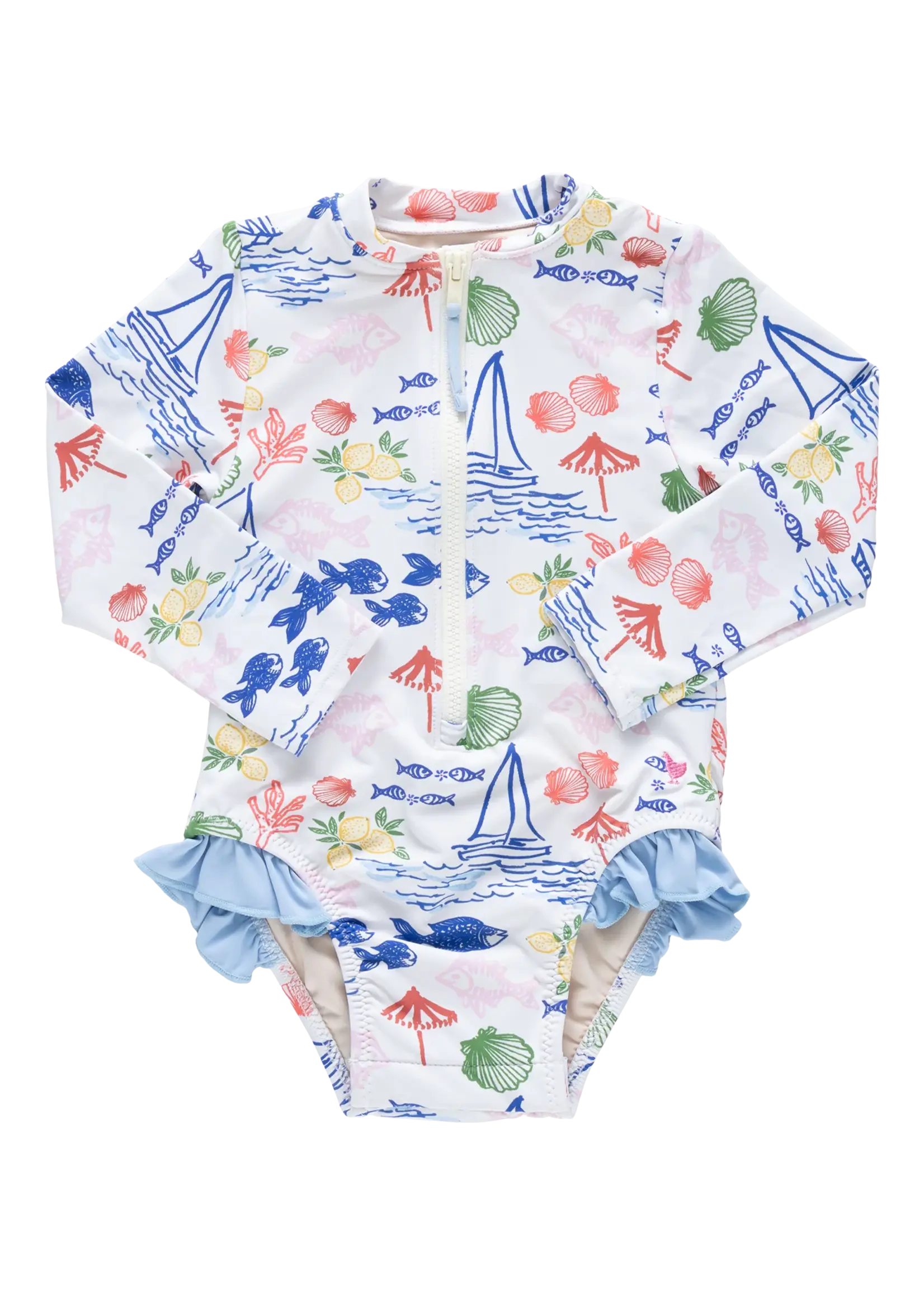 Pink Chicken baby girls arden suit - island multi