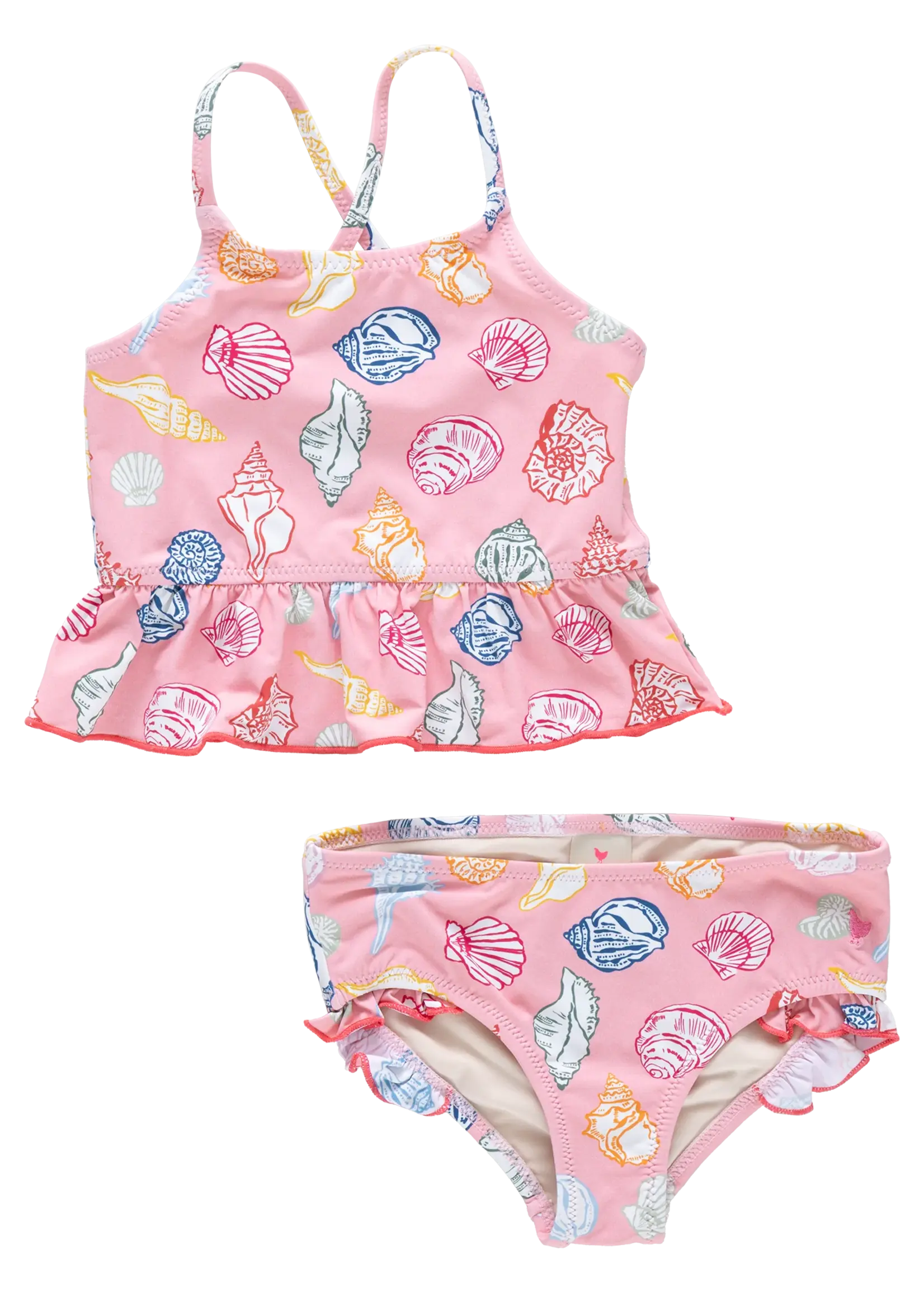 Pink Chicken girls Joy tankini - pink seashells