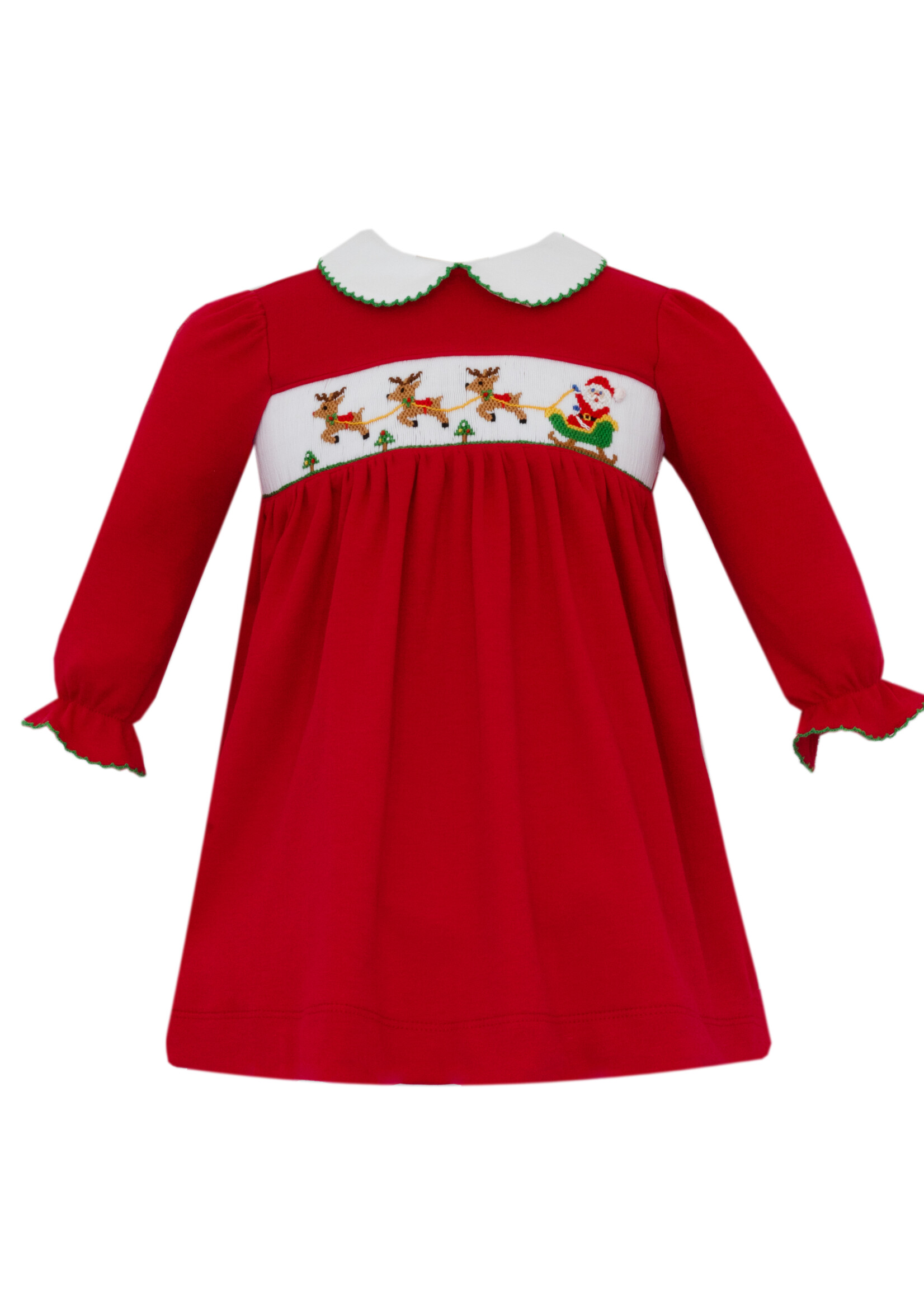 Petit Bebe SANTA W/ SLEIGH GIRL Dress