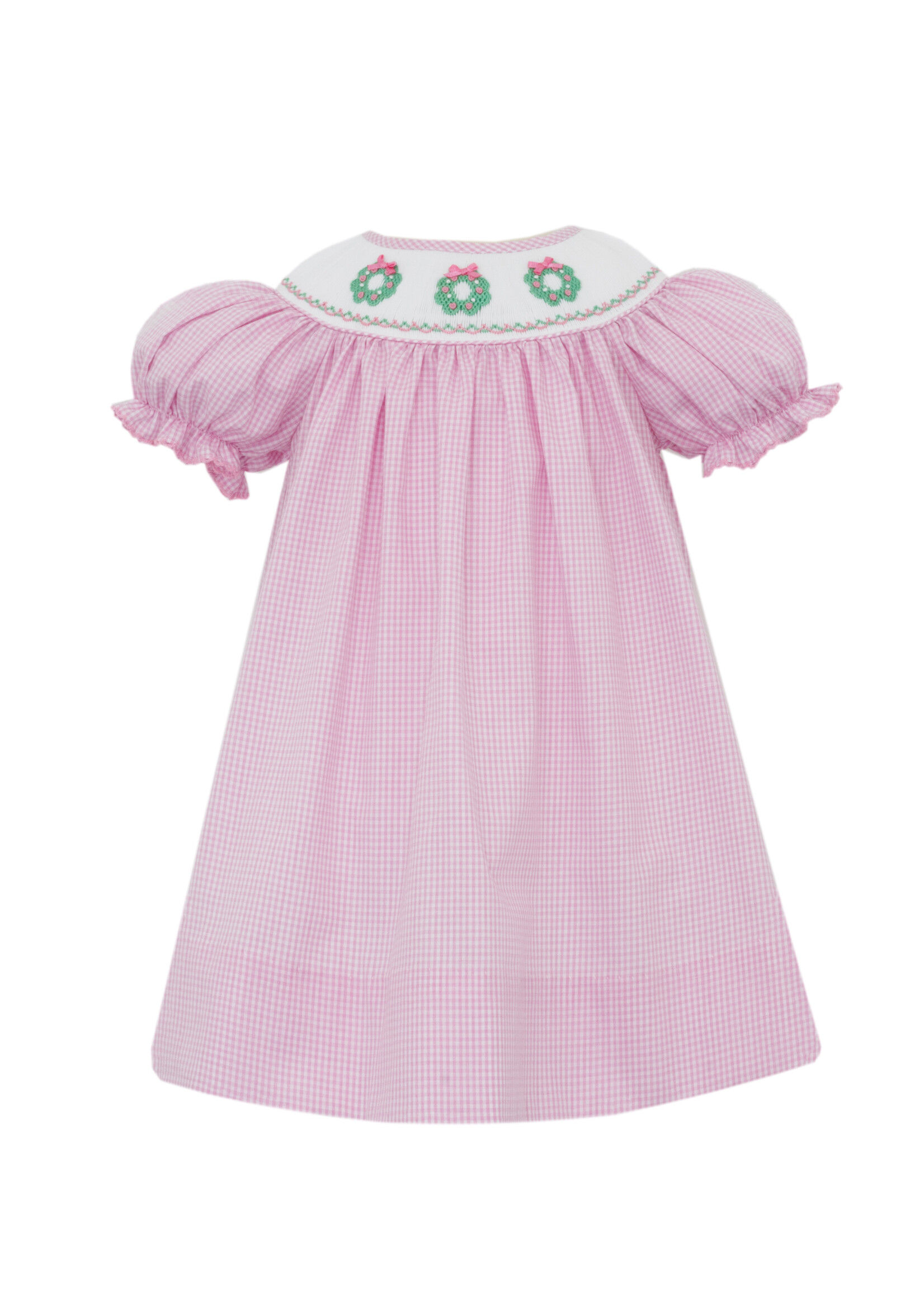 Petit Bebe PINK WREATHS GIRL Dress