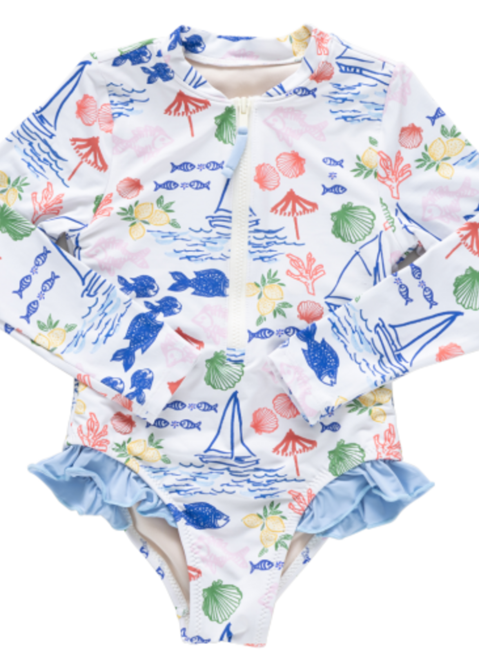 Pink Chicken girls arden suit - island multi