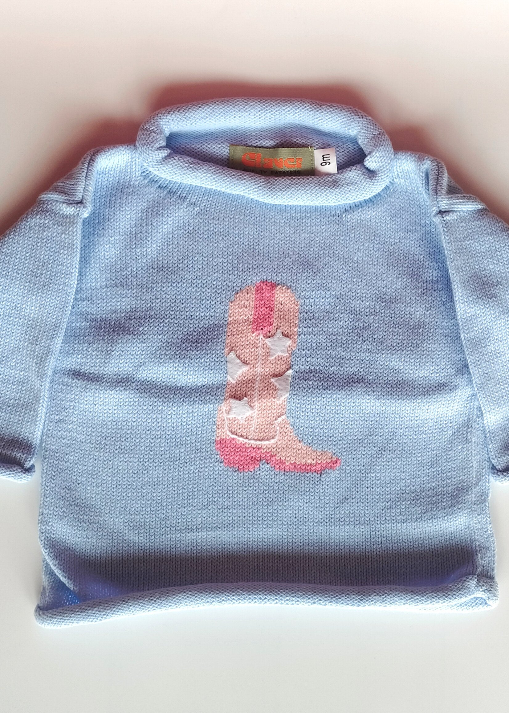 Luigi Kids Roll Neck Cowgirl Boot w/ Stars