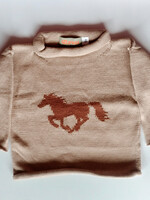 Luigi Kids Roll Neck Horse Running Silhouette