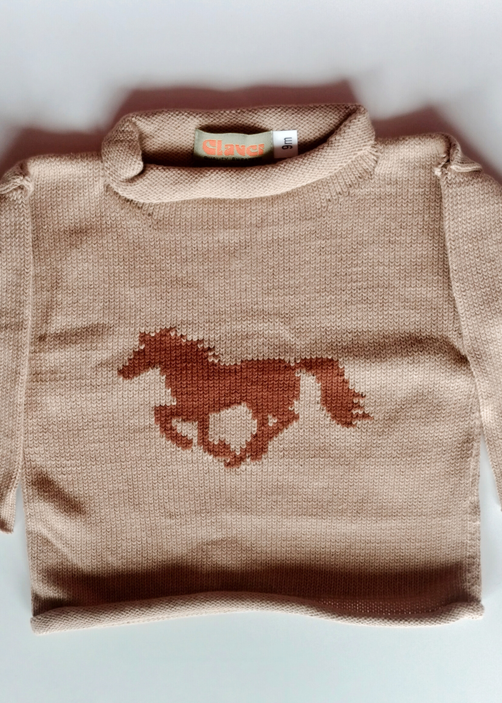 Luigi Kids Roll Neck Horse Running Silhouette