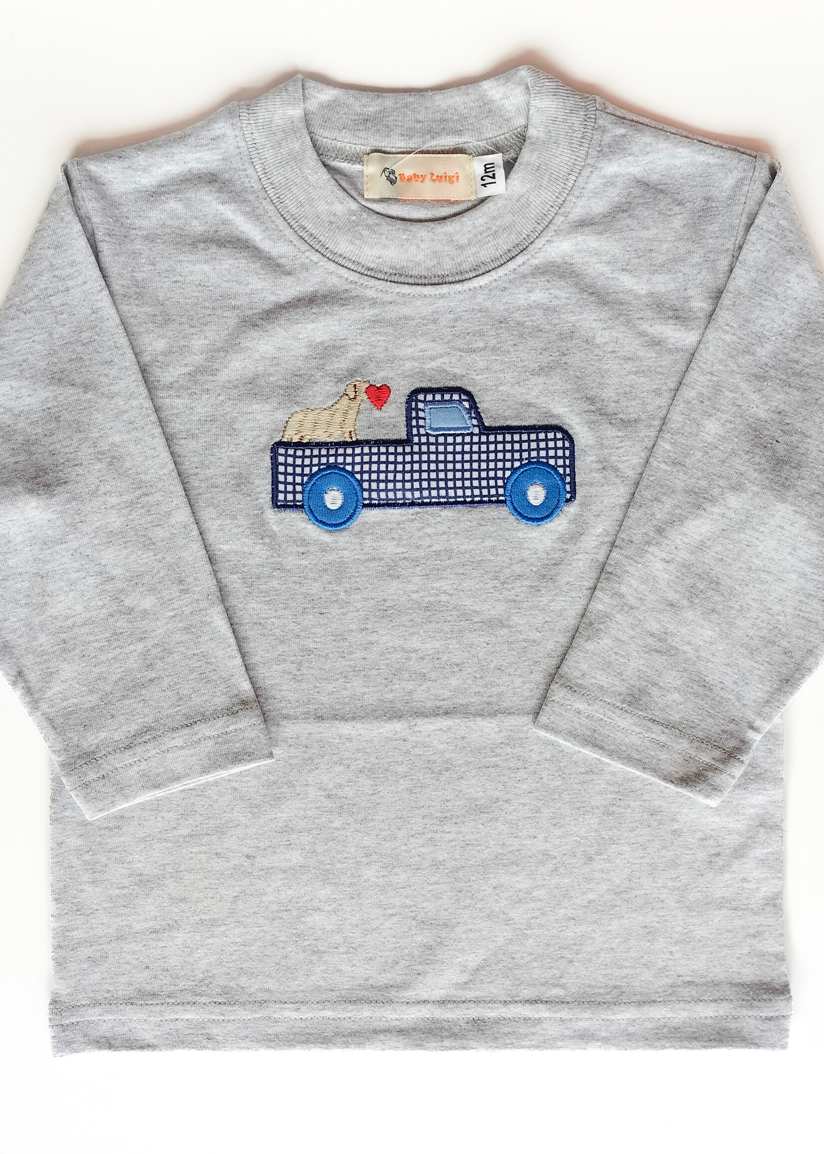Luigi Kids Boys Stripe  L/S Truck Lab w/Hearts
