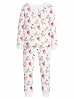 Little English Ruffled Printed Jammies