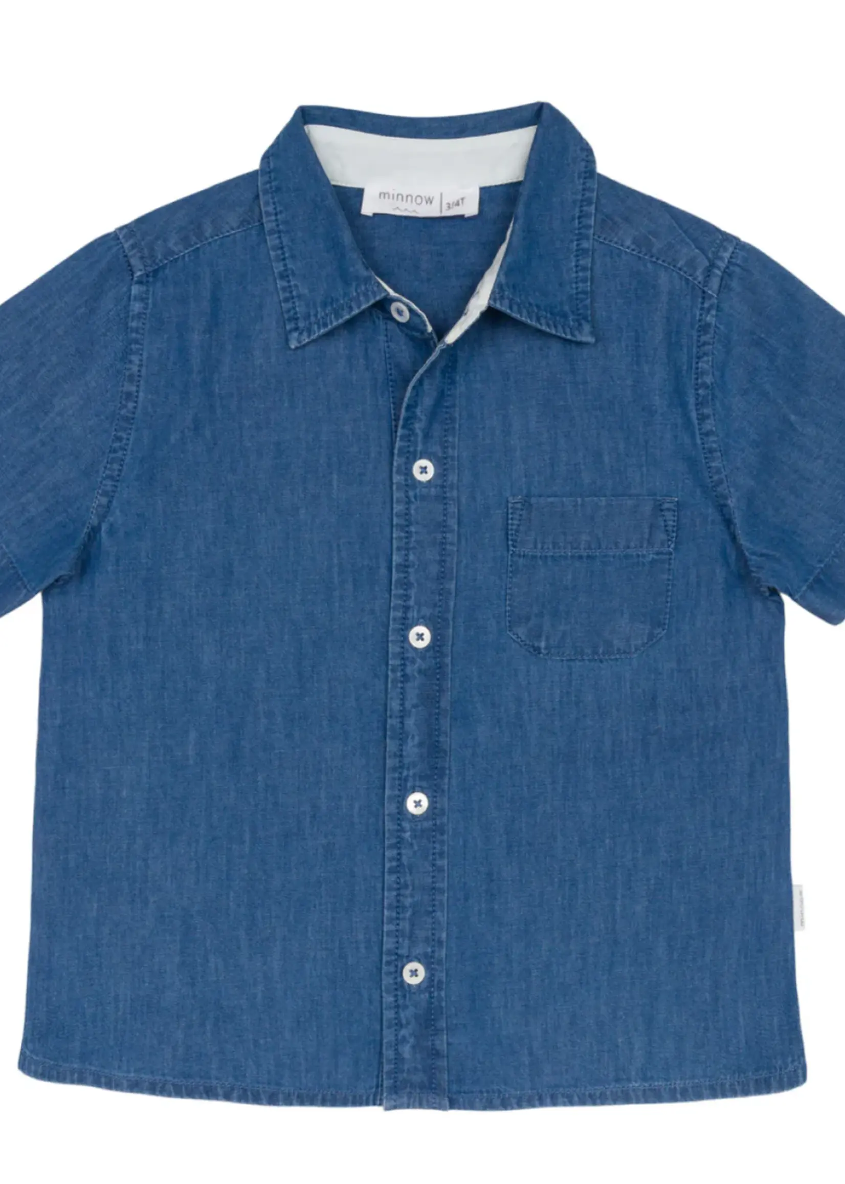 Minnow boys short sleeve button down shirt