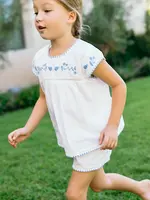 Minnow girls embroidered top and short set