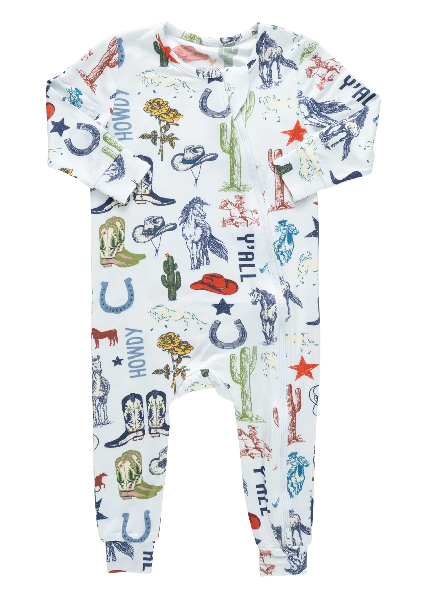 Pink Chicken Baby Bamboo Romper