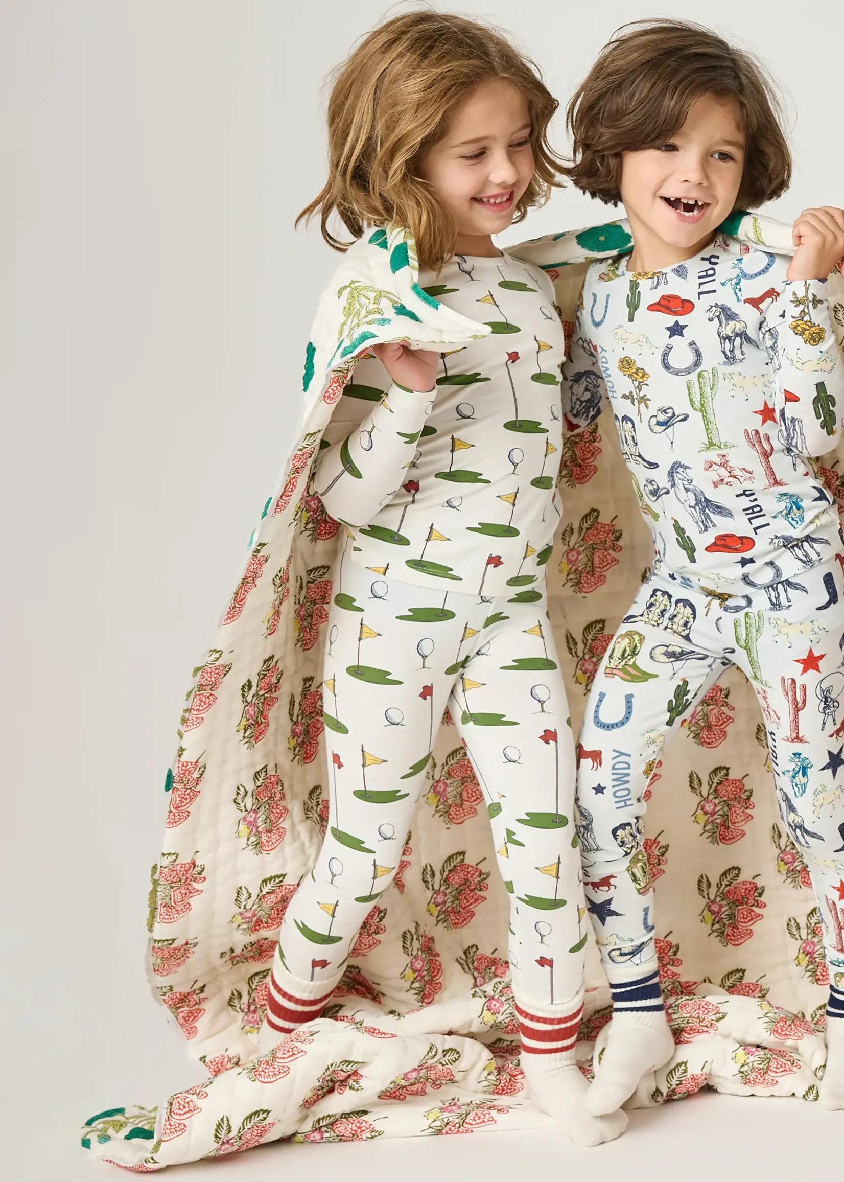 Pink Chicken kids bamboo pj set