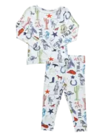 Pink Chicken kids bamboo pj set