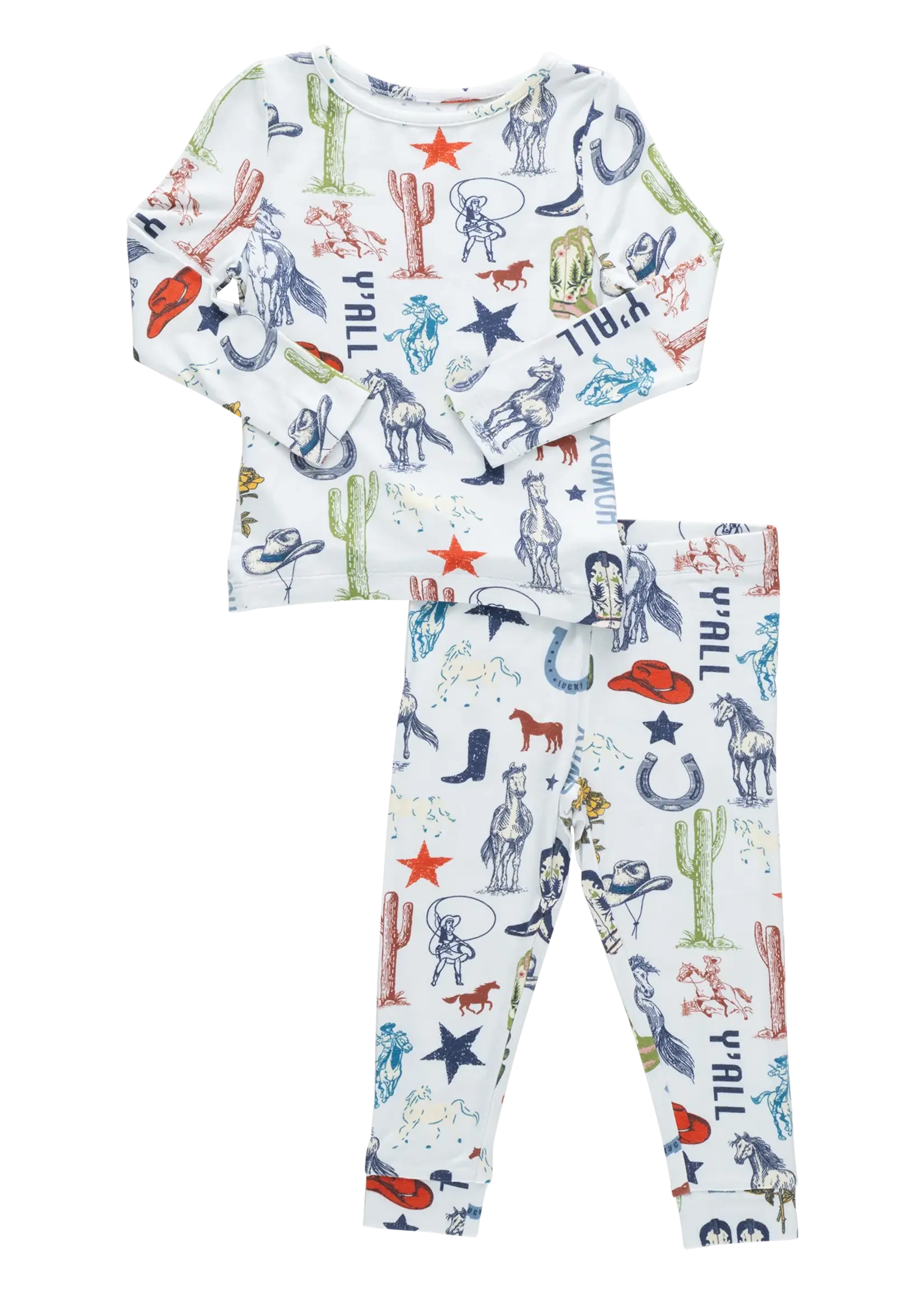 Pink Chicken kids bamboo pj set