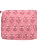 Pink Chicken Large Quilted Pouch