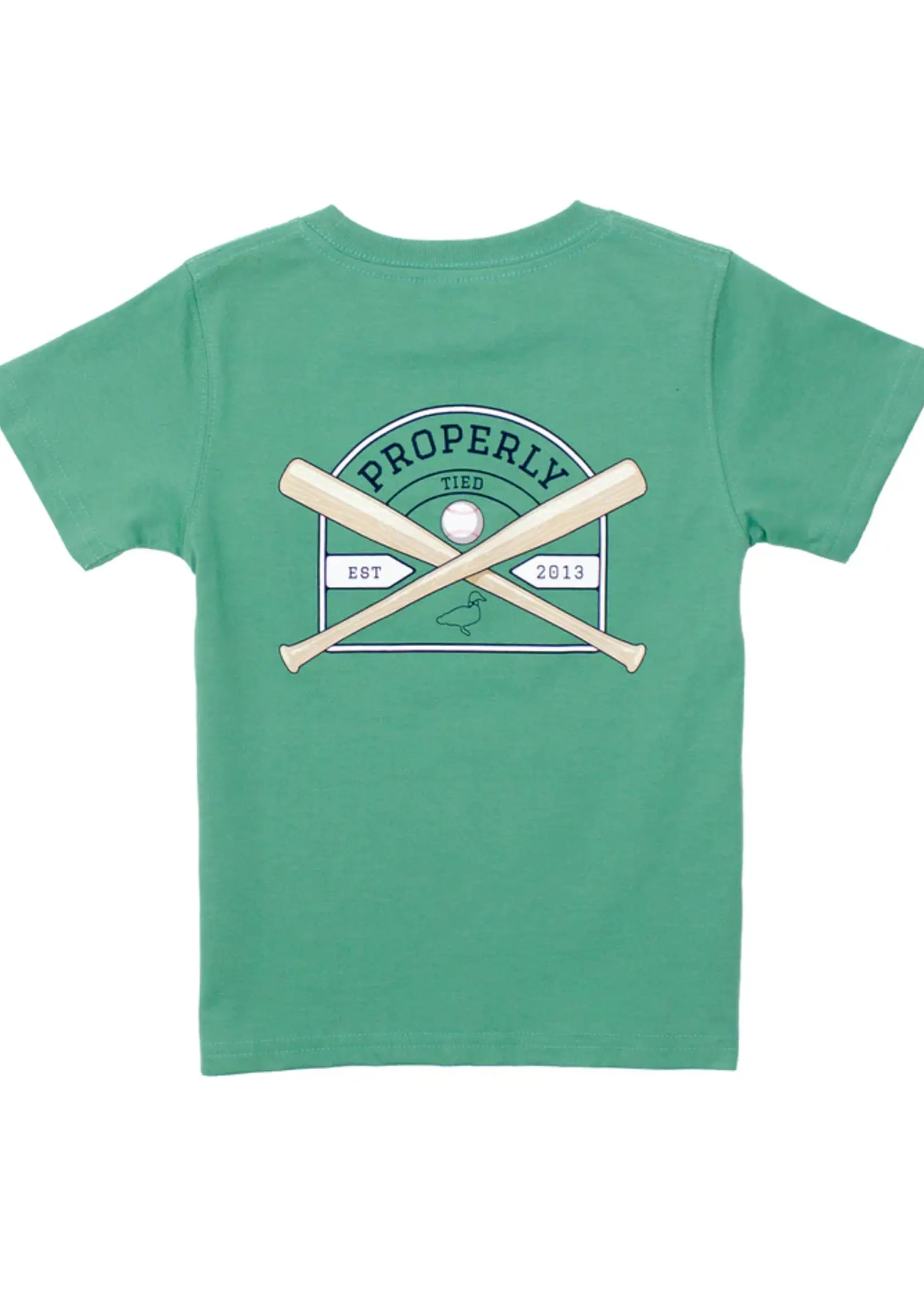 Properly Tied Boys Baseball Shield SS