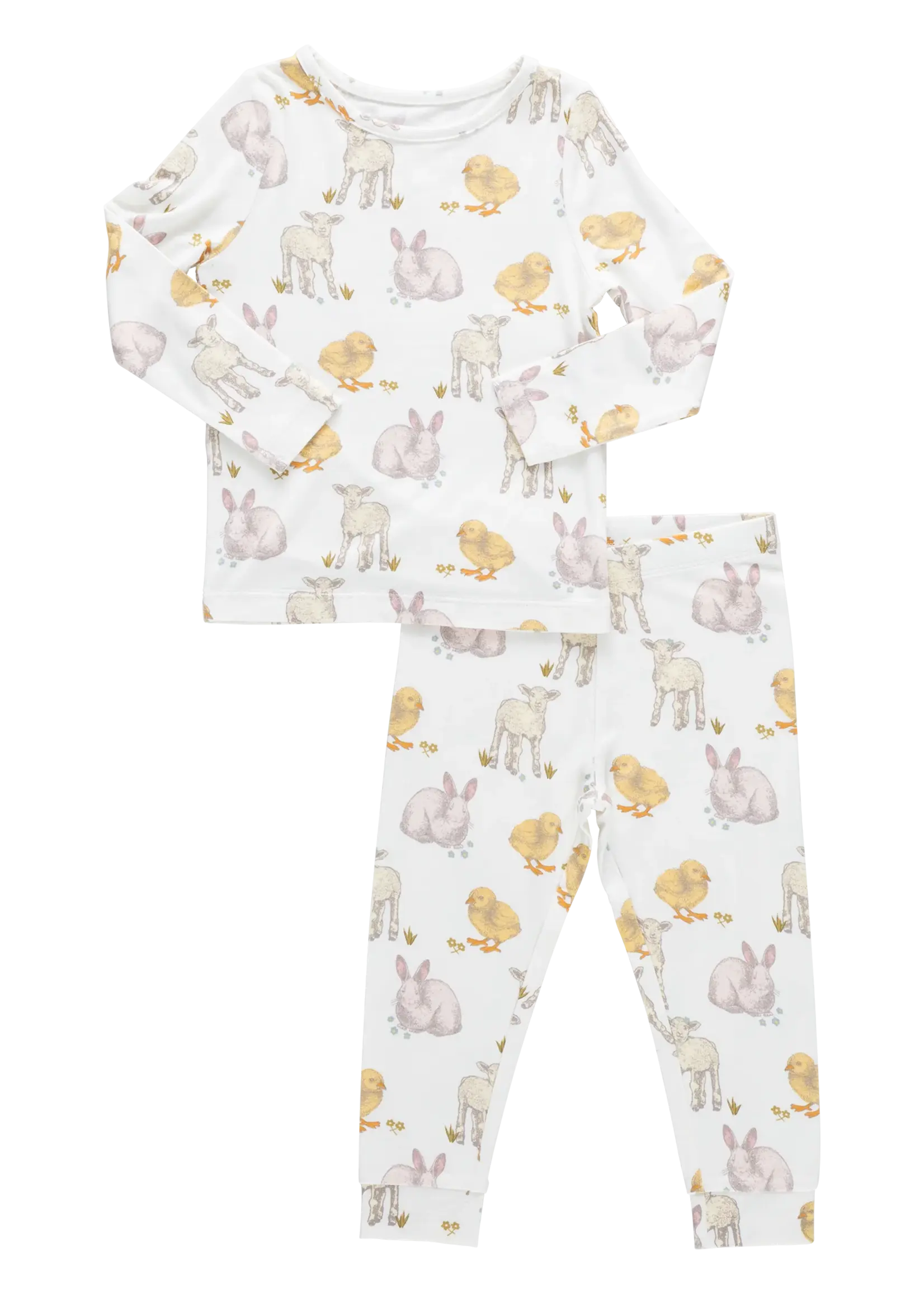Pink Chicken kids bamboo pj set