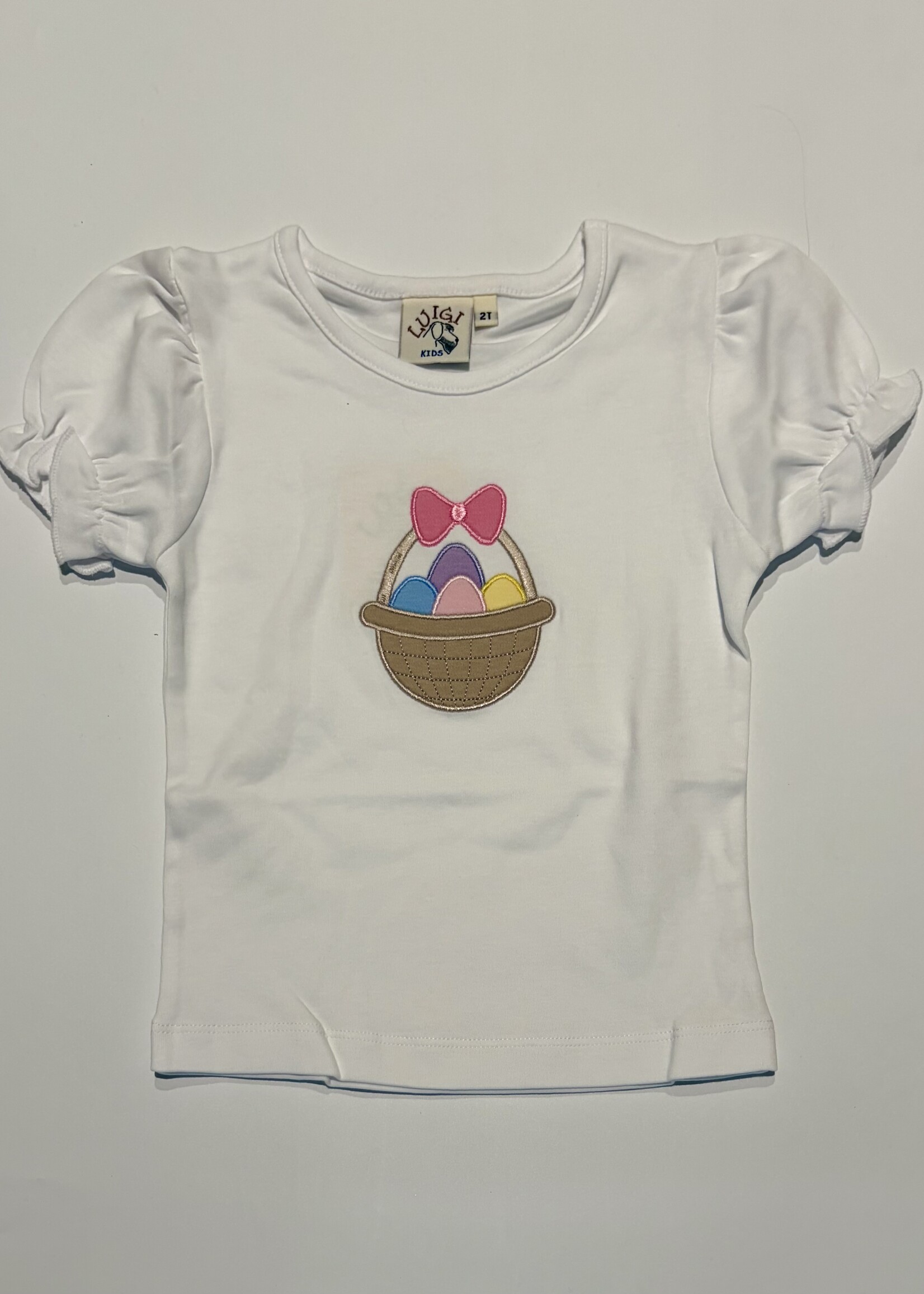 Luigi Kids Girls S/S Bow Easter Basket