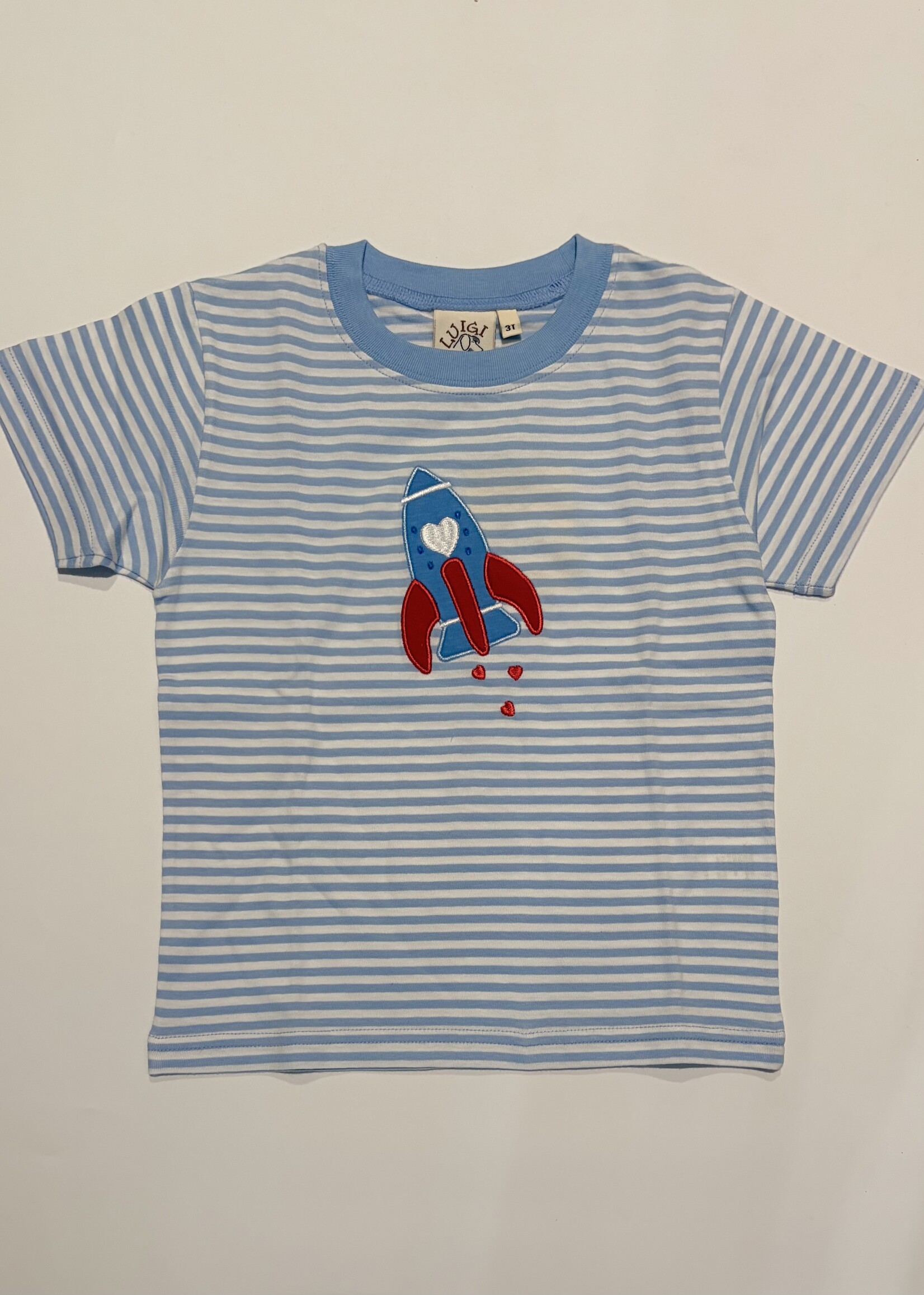 Luigi Kids Boys Stripe  S/S Rocket w/Hearts