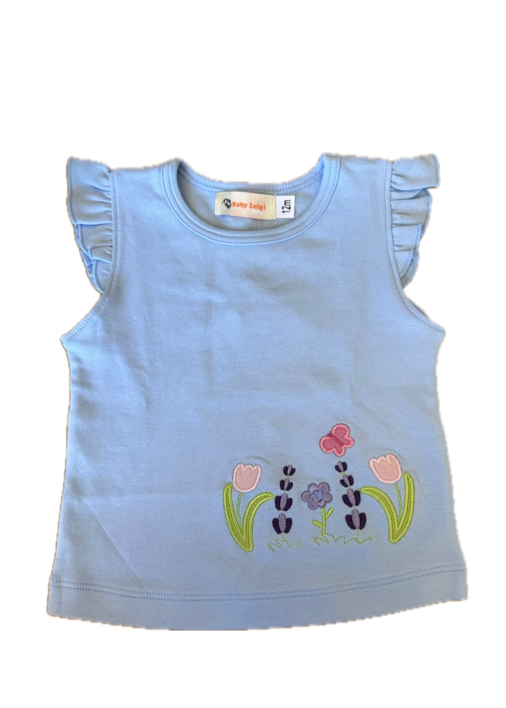 Luigi Kids Girls S/S Flowers w/ Butterfly