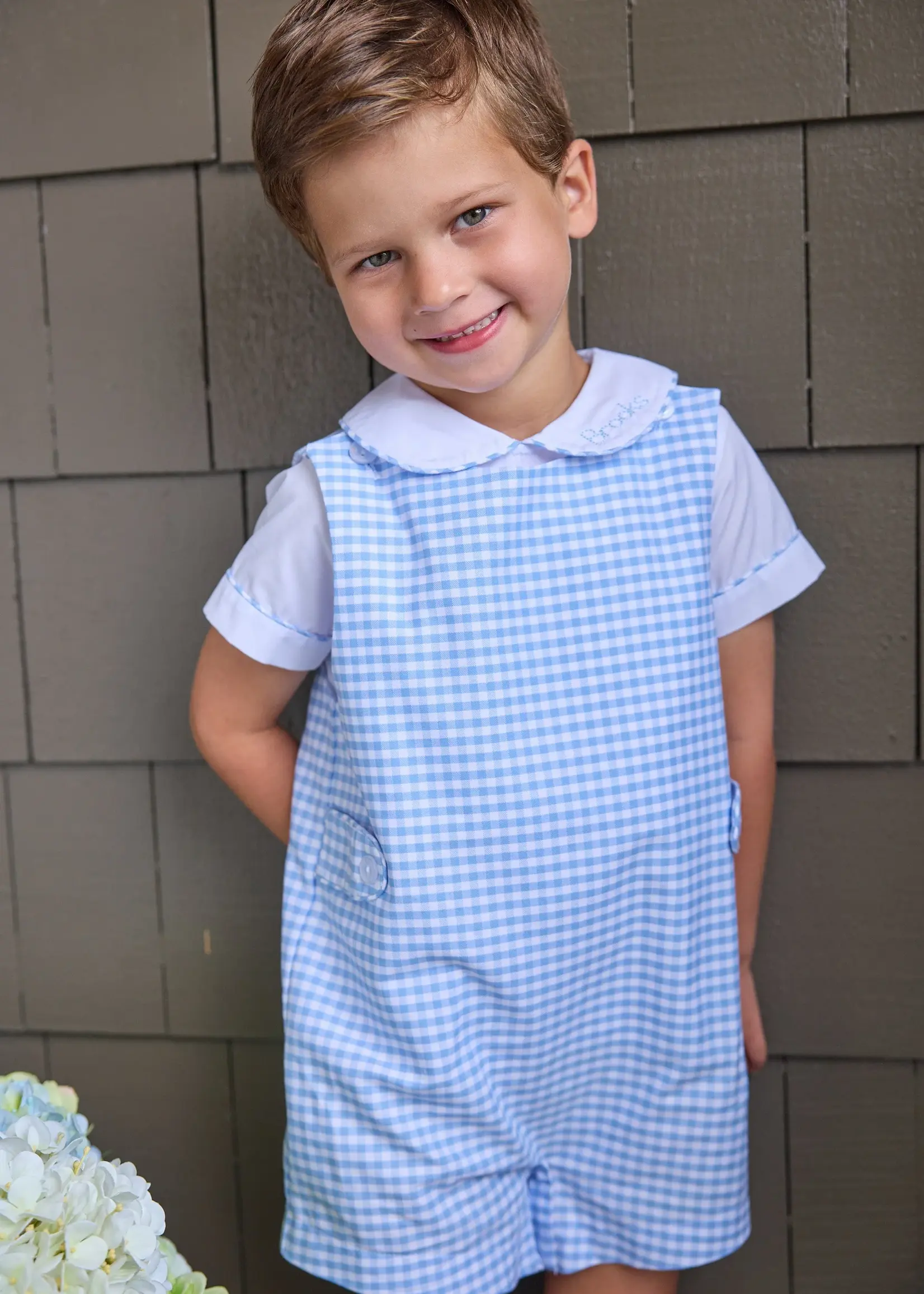 Little English Vintage Button Tab John John Set