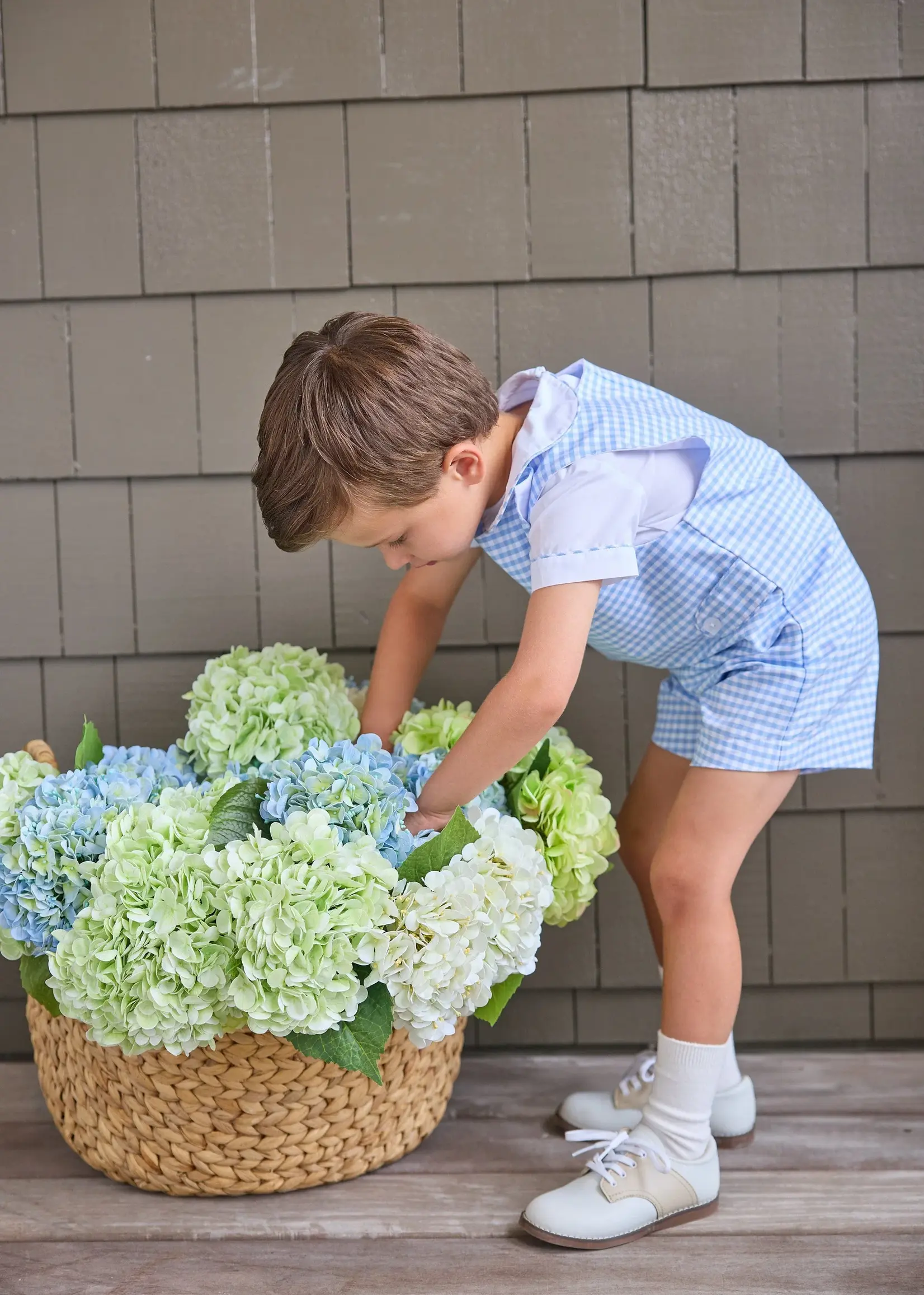 Little English Vintage Button Tab John John Set