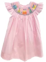 Lulu Bebe Flutter Sleeve Birthday Dress