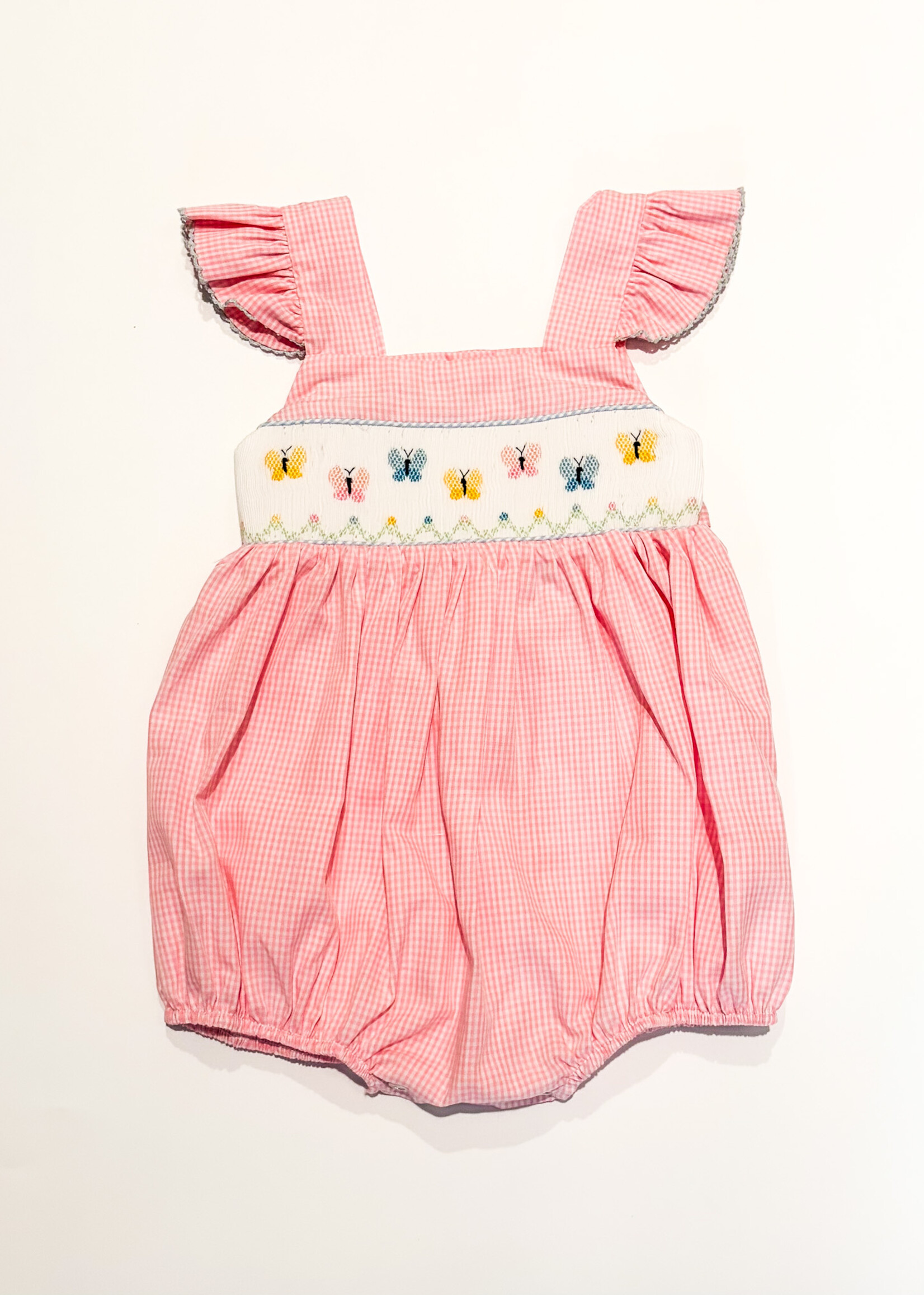 Lulu Bebe Butterfly Smocked Bubble