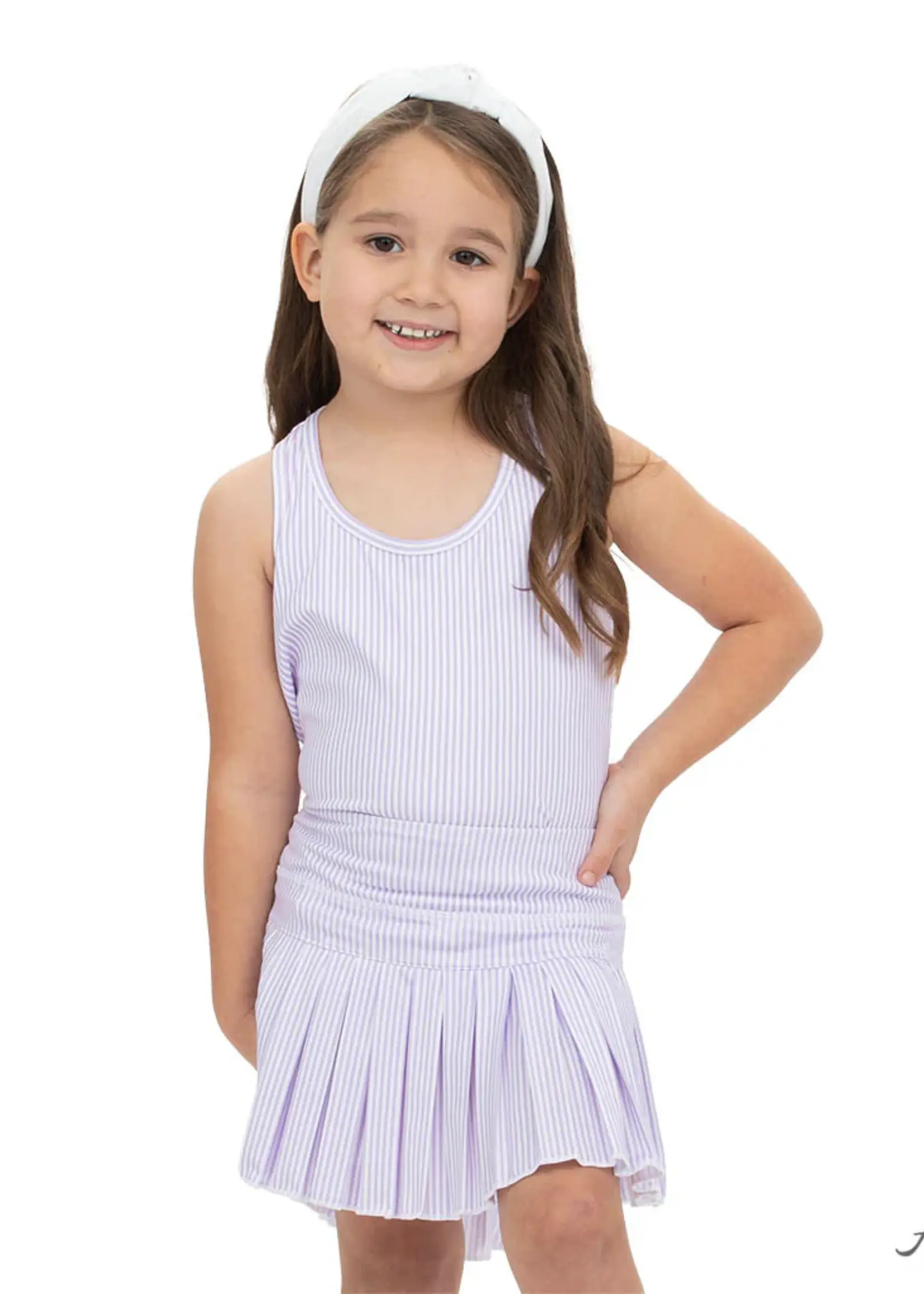 Azarhia Striped Mini Pleat Skort