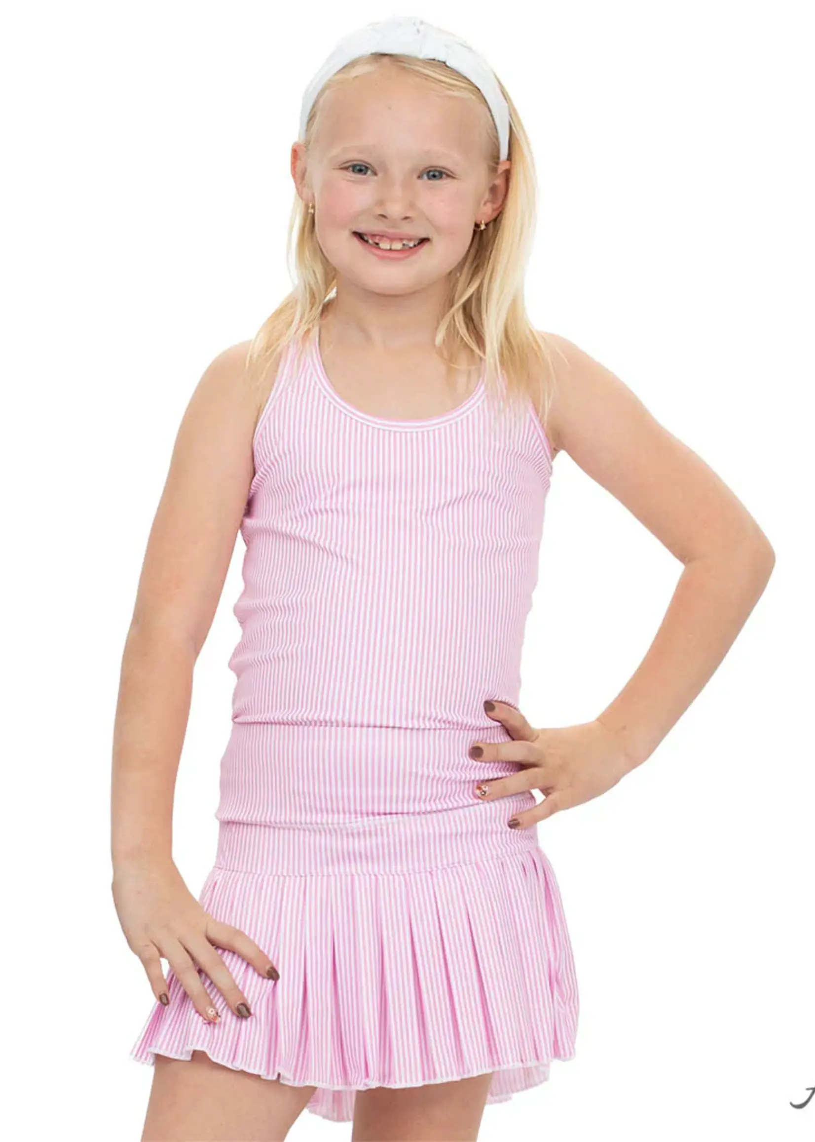 Azarhia Striped Mini Pleat Skort