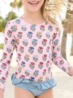 Pink Chicken Girls Rash Guard Set