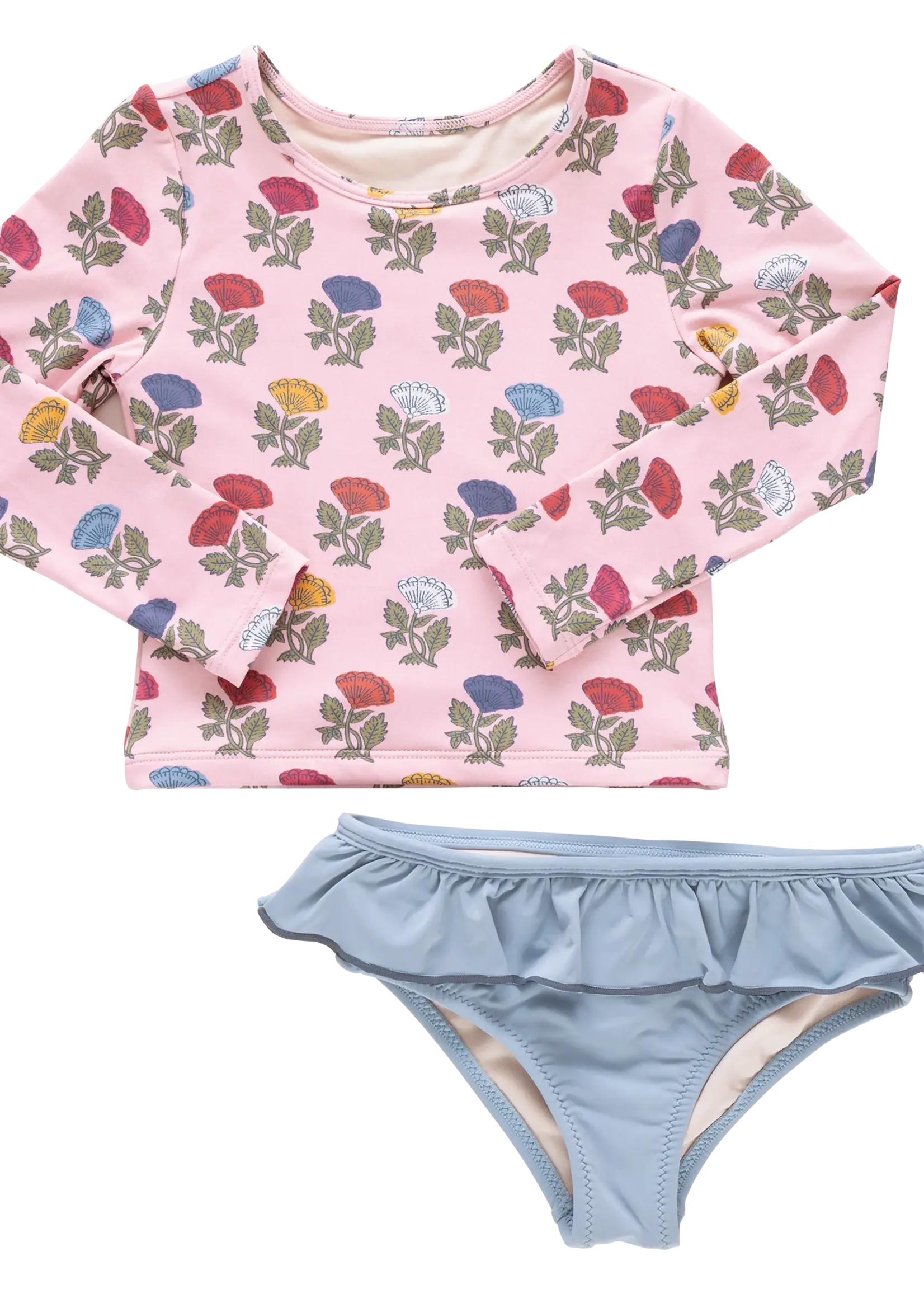 Pink Chicken Girls Rash Guard Set