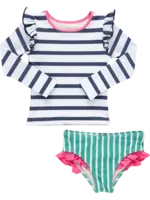 Pink Chicken Girls Rash Guard Set