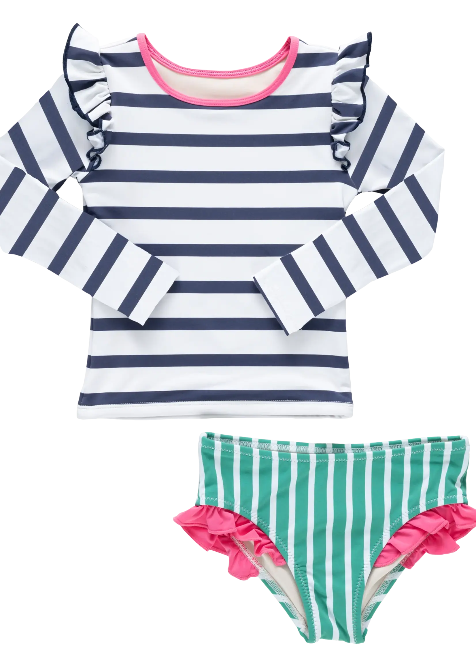 Pink Chicken Girls Rash Guard Set