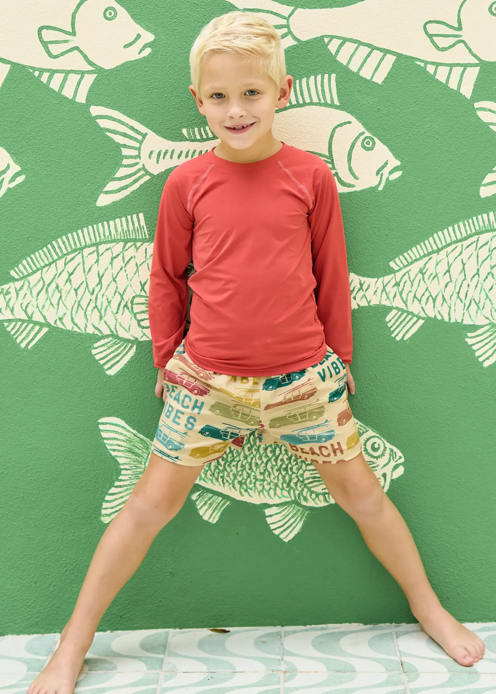 Pink Chicken Boys Rash Guard