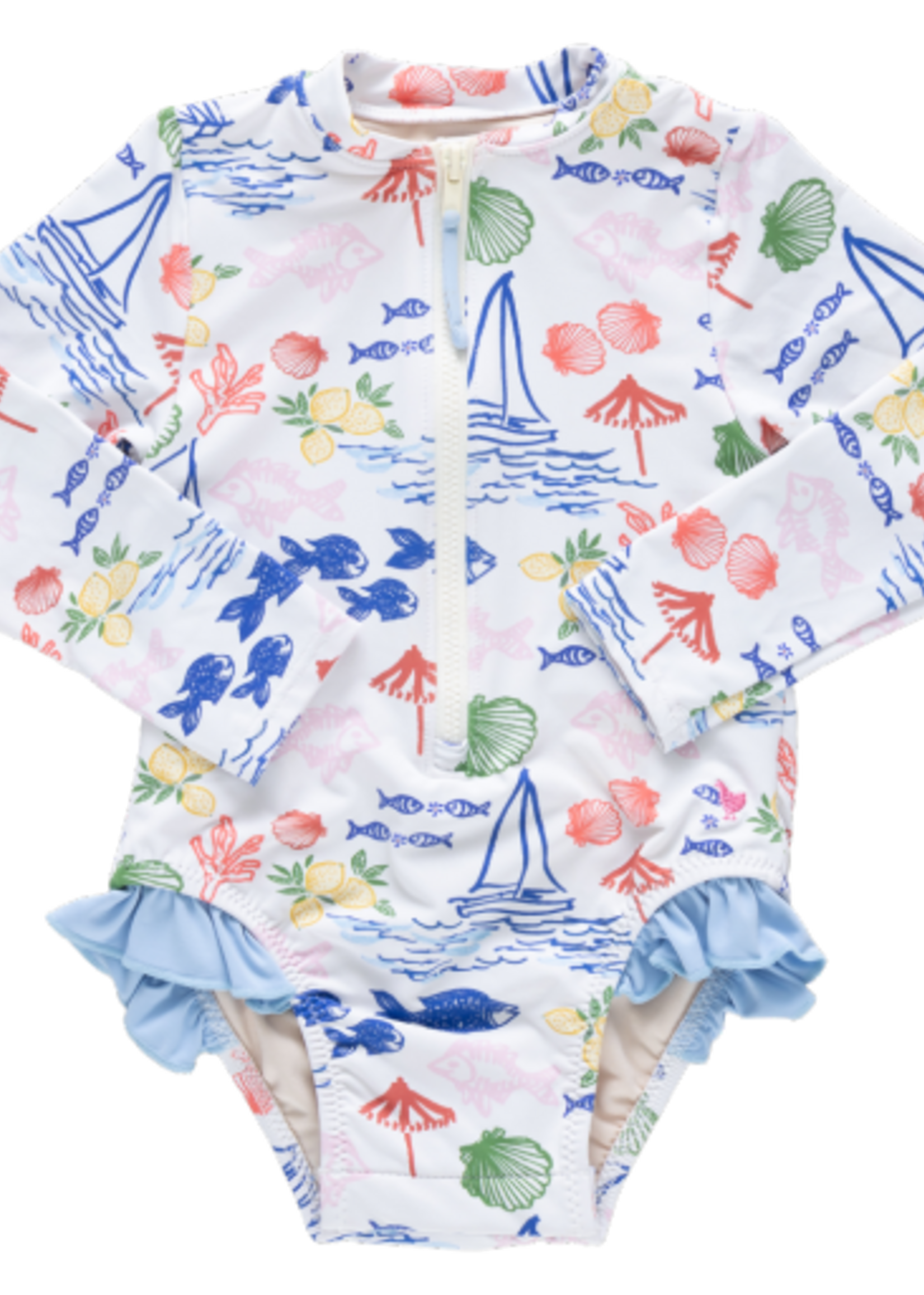Pink Chicken baby girls arden suit - island multi