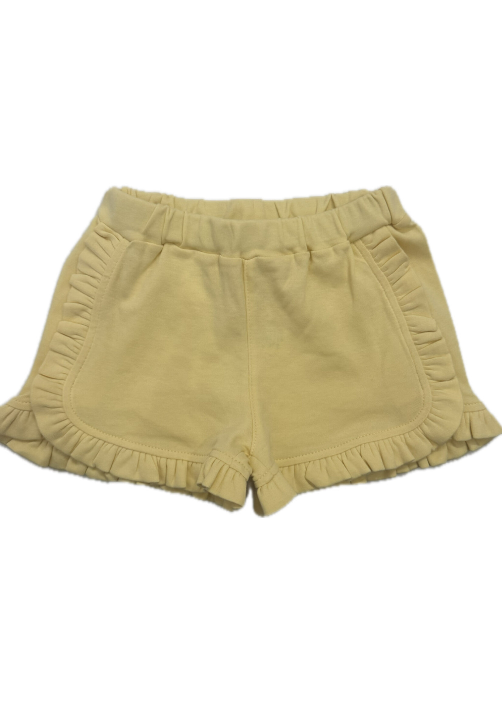 Luigi Kids Solid Round Ruffle Trim Shorts